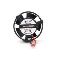 Кулер корпусний JLN2710, 27x27x10mm, 9V/0.08A/0.7W, 2-pin, під пайку, Black, OEM