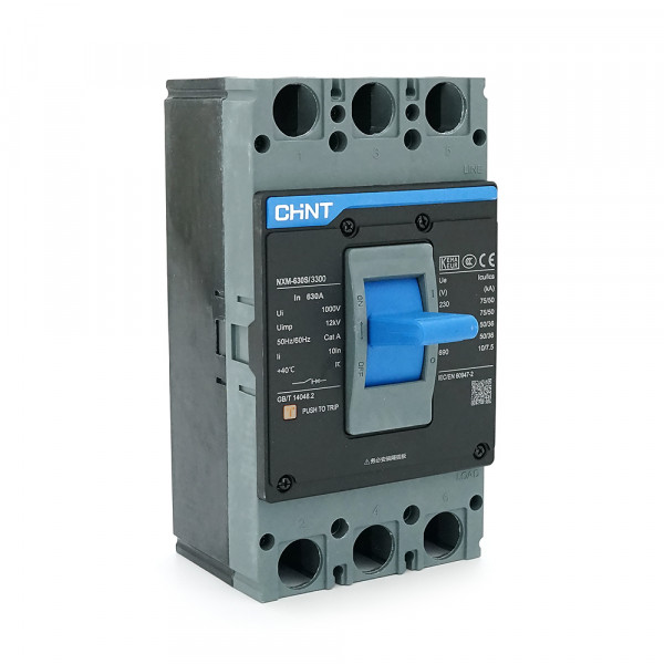 Автоматичний вимикач змінного струму CHINT CHNT NXM-630S-3300B-630A, 3P, 630A, 415V, 50/36kA, 8kV