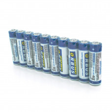 Батарейка сольова Orbus Zinc Carbon 1.5V AA/LR06, 10  штуки shrink