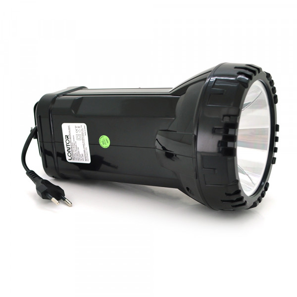 Ліхтар пошуковий LONTOR CTL-SL051A, 1LED T6, 5W, 2 режими, 2400mah, Black, IP40, 210х125х150мм, BOX