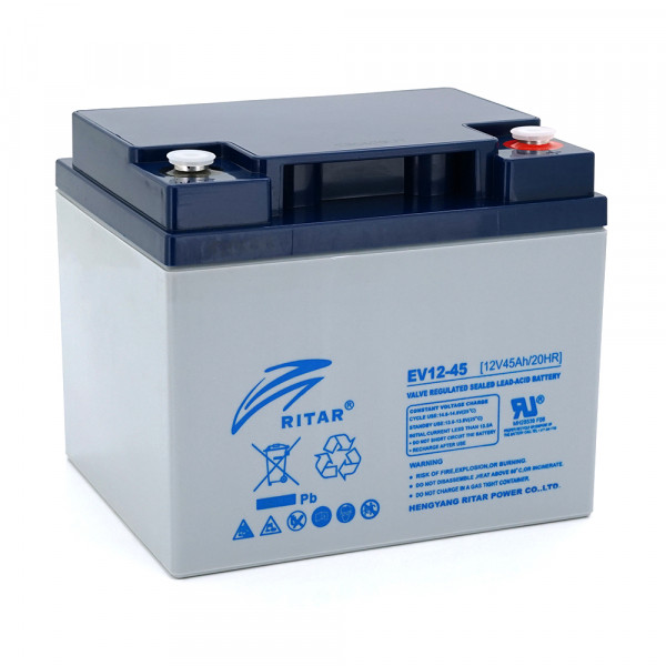 Акумуляторна батарея Ritar LiFePO4 12,8V 30Ah 384Wh BMS15@4S  ( 195 x 155 x 130  )   Q1