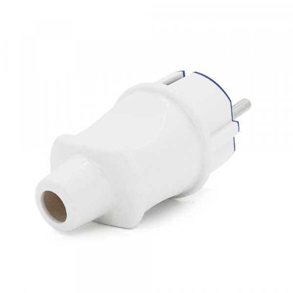 Вилка з заземленням 10 / 16А 250V A712, White, Q20