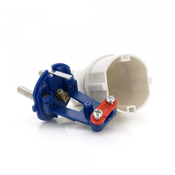Вилка з заземленням 10 / 16А 250V A712, White, Q20