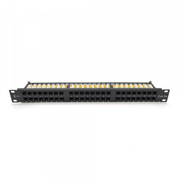 Патч-панель Ritar 48 портiв UTP DUAL кат 5Е 19 "1U НЕ екранована чорна Q10