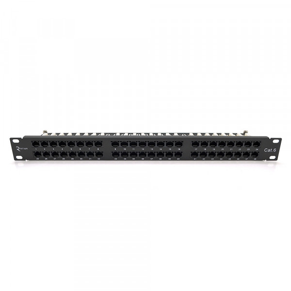 Патч-панель Ritar 48 портiв UTP DUAL кат 6 19 "1U НЕ екранована чорна Q10