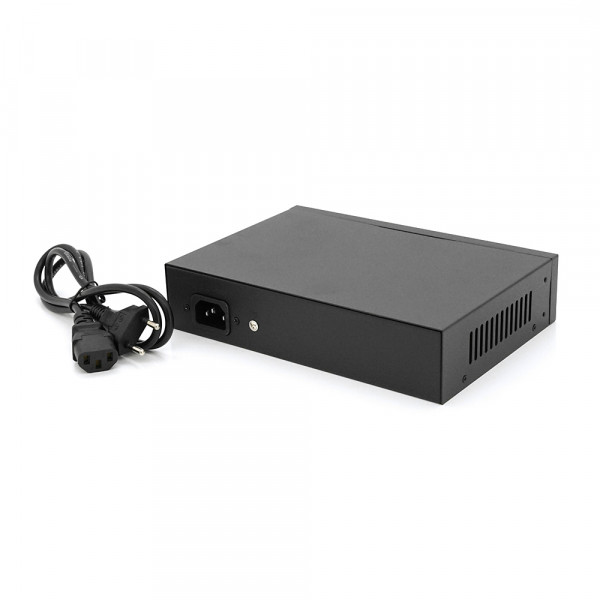 POE комутатор JY-1006B 4 POE 10/100 + 2 RJ45 10/100 + вбудований блок живлення 52V 1.38A