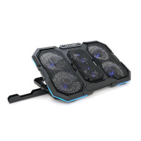 Підставка для ноутбука IceCoorel N6, 14-18", 4*95mm 1200±10% RPM + 2*70mm 2500±10 %RPM, 2xUSB2.0 + підставка для мобільного телефону