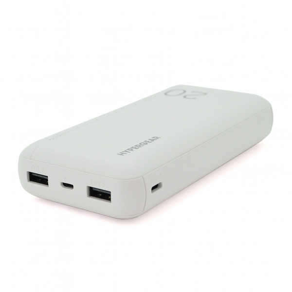 PowerBank Hypergear 20000mAh Fast Charge , 2*USB, White, Q24