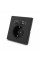 Розетка врізна із заземленням, Input: AC:110-250V/16A, Type-C/USB-виходи, Black