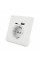 Розетка врізна із заземленням, Input: AC:110-250V/16A, Type-C/USB-виходи, White