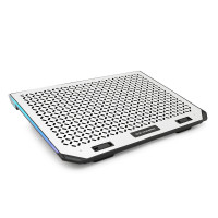 Підставка під ноутбук IceCoorel A17, 10-15.6", 6 * 80mm 1800±10% RPM, корпус пластик + алюміній, 2xUSB 2.0, 366x256x23mm, RGB, Box, Q20