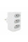 Розетка трійник без заземлення SQ-ZDB01/3, 3x2.5A(10A) 250V~Max, 1700W, White, 2Р, Q100