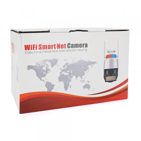 5Мп Wi-Fi відеокамера вулична з сиреною та SD/картою YOSO YO-IPC43D5MP50 PTZ 2.8mm V380