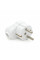 Вилка із заземленням кутова з кільцем, розбірна SQ-GP-003, 16А 220V, White, Q200