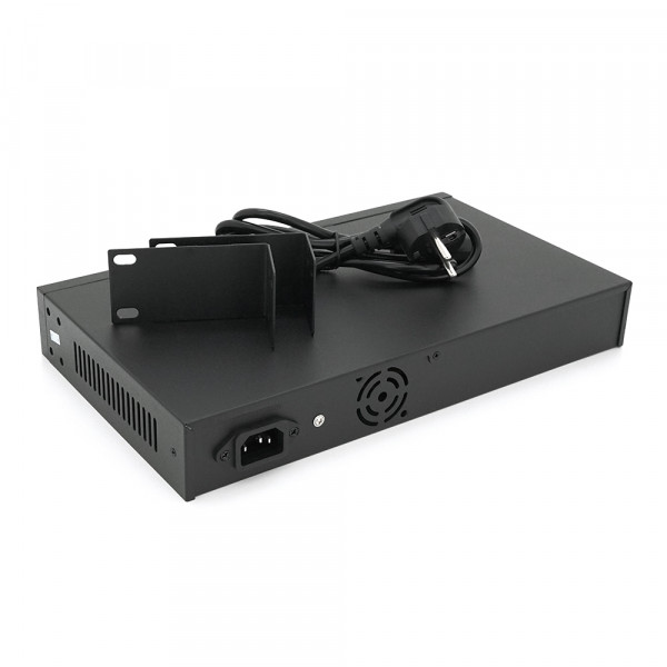 POE комутатор Merlion 16 POE 10/100 + 2 RJ45 10/100/1000+ вбудований блок живлення 52V 3.85A