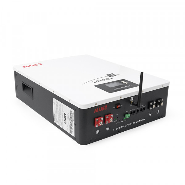 Акумуляторна батарея Must LiFePO4 LP16-48100 51.2V 100Ah, 5,12kWh, BMS100A@16S, CAN2.0/RS232/RS485, 6000 cycles, 625x442x177,44kg